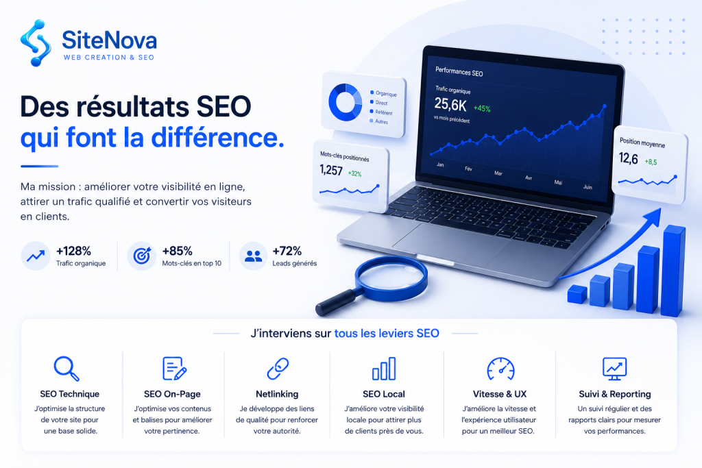 Création de site web responsive SEO-ready — SiteNova