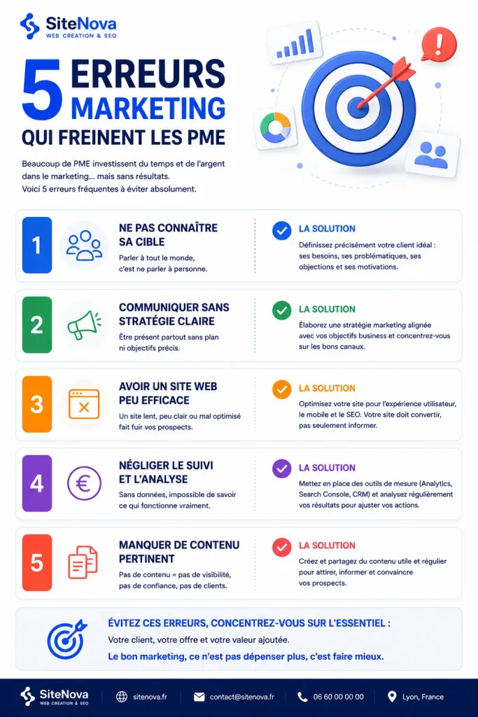 5 erreurs marketing digital PME françaises