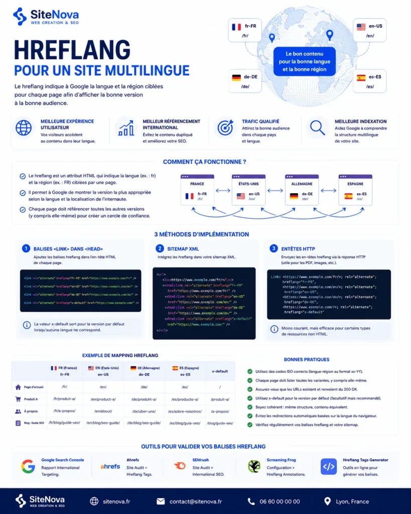 Hreflang multilangue PME export FR EN DE
