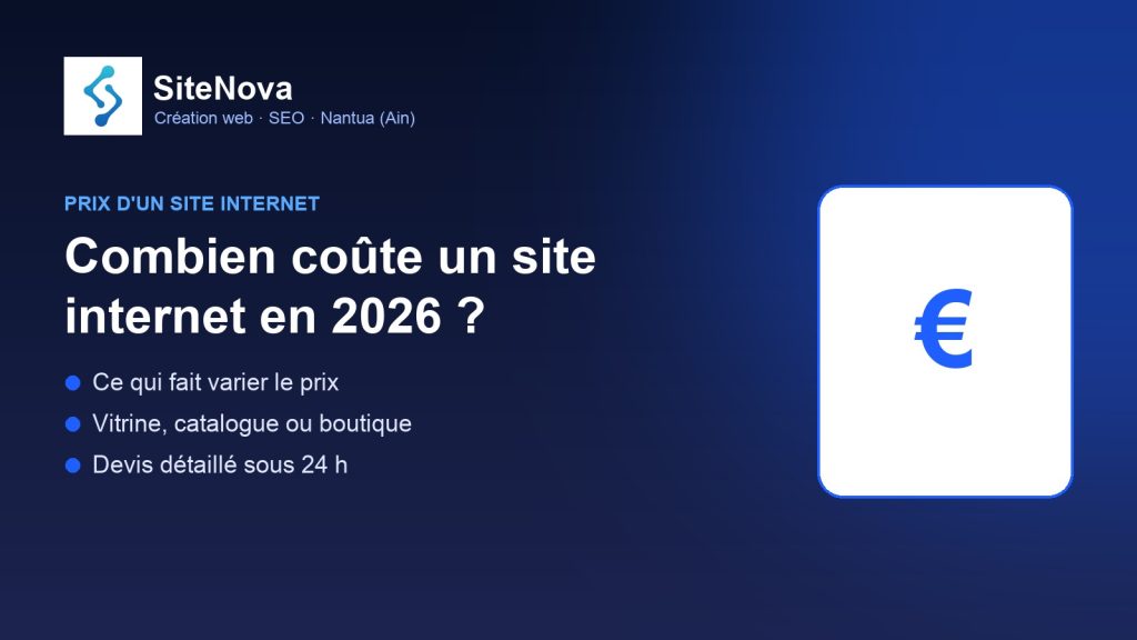 Combien coûte un site internet en 2026 : ce qui fait varier le prix d'un site vitrine, catalogue ou boutique