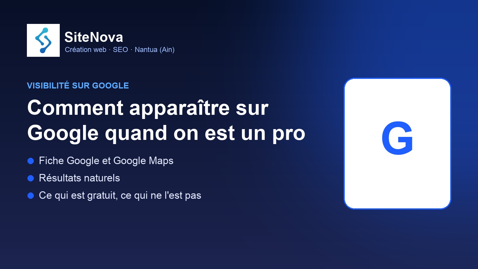 Comment apparaître sur Google quand on est un professionnel