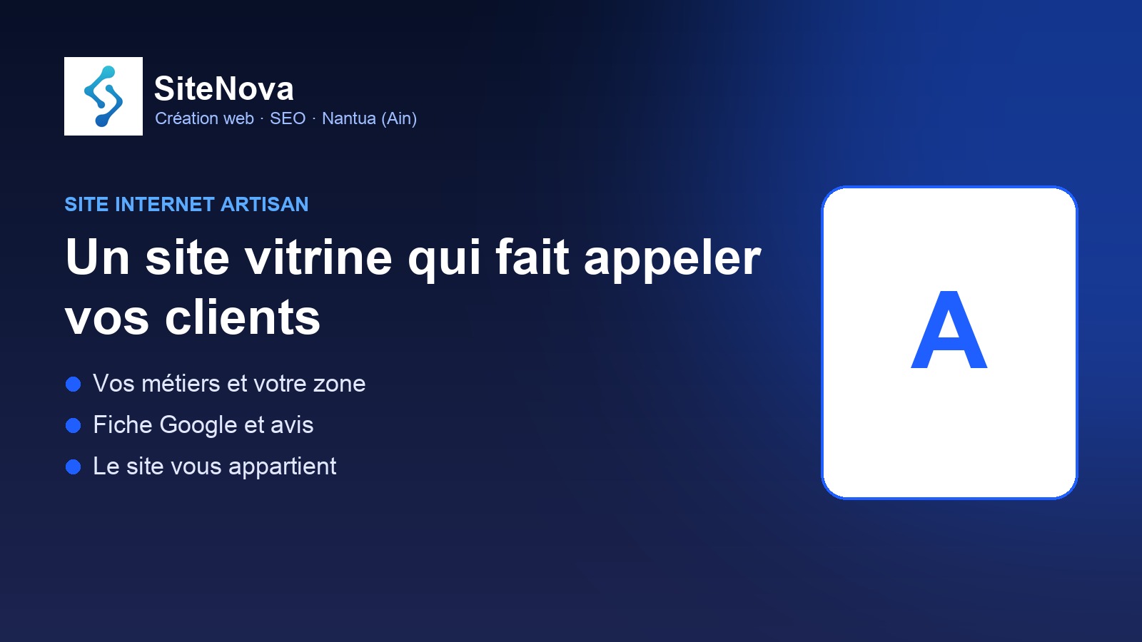 Création de site internet pour artisan : un site vitrine qui fait appeler vos clients