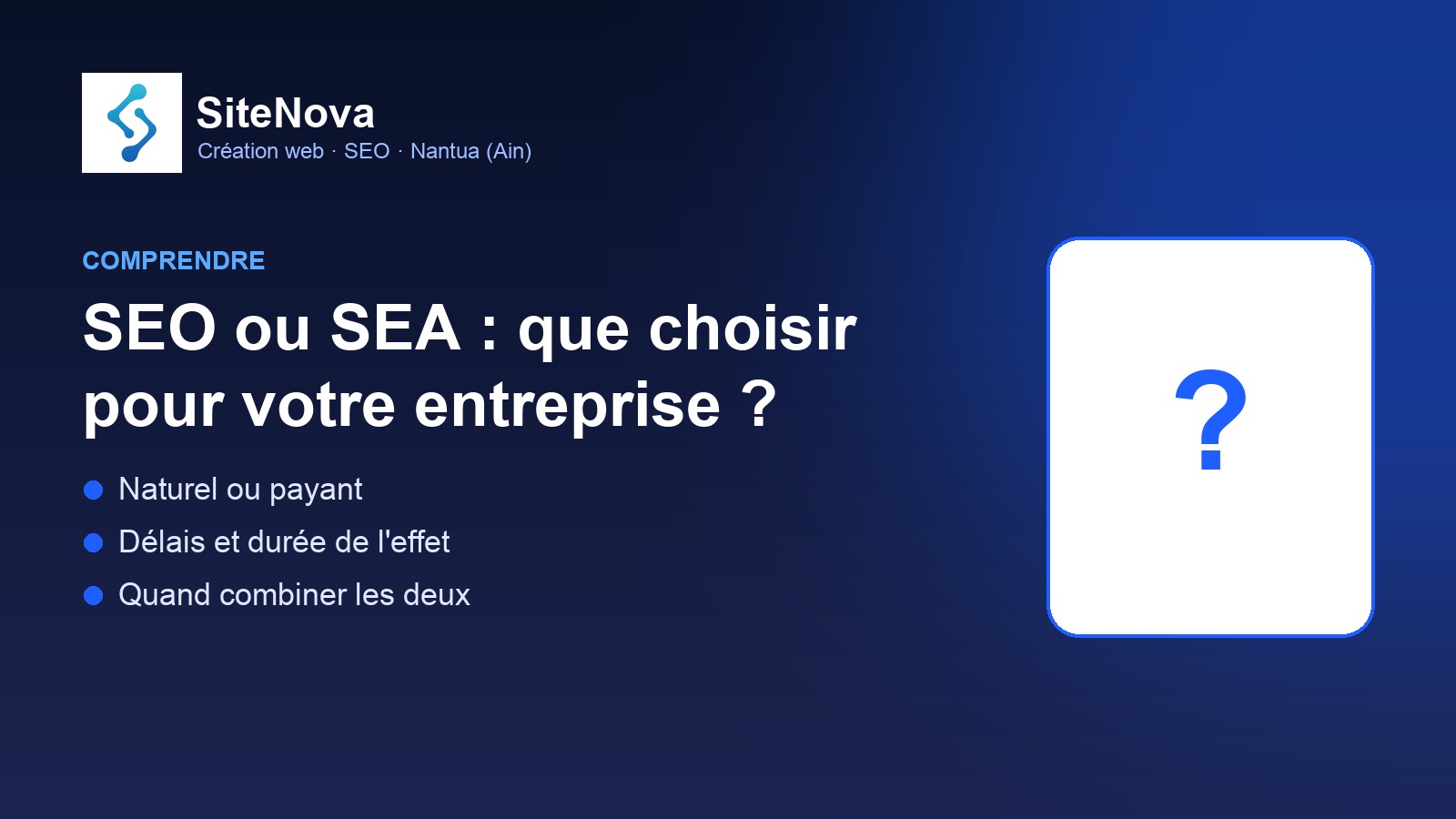SEO ou SEA : que choisir pour votre entreprise